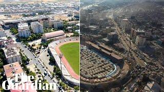 Before and after drone footage shows extent of devastation in quakes-hit Turkey