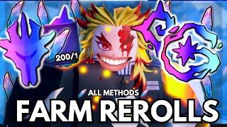 EVERY METHOD To FARM for TRAIT REROLLS  Anime Vanguards