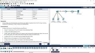 1.2.1 Packet Tracer - Inter-VLAN Routing Challenge