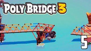 Трудности гравитации 🪐  Poly Bridge 3  Часть 5