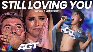 Golden Buzzer  Simon Cowell criying when he heard the song Scorpions with an extraordinary voice