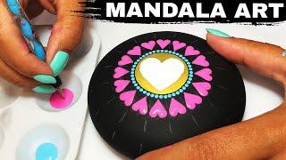 How to Mandala Stones Dot Art  Mandala for Beginners  Tutorial Rocks Painting
