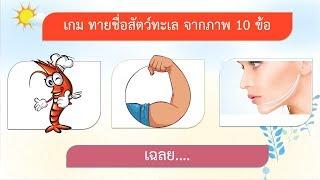 เกม ทายชื่อสัตว์ทะเล จากภาพ 10 ข้อ