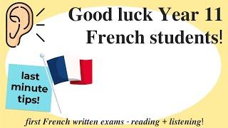 LAST MINUTE TIPS GCSE French Reading & Listening