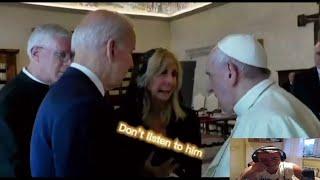 Joe Biden Talks to the Pope and Calls Him Black and a Pitcher Funny Sleepy Joe Memes