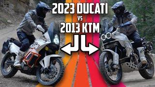 2023 Ducati Desert X vs 2013 KTM 990 Adventure - 10 Year Shootout - Cycle News