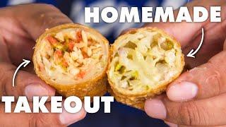 Perfect Egg Rolls Homemade vs Takeout  Taking On Takeout  Bon Appétit