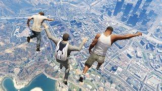 Epic Jumping Into Pool from the Highest Point in GTA 5 Funny Moments