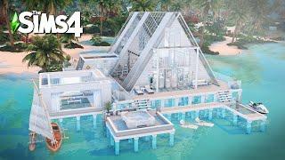 Modern Beach Villa  The Sims4 Stop Motion Build  NoCC 【シムズ４建築】