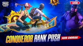 PUBG MOBILE LIVE CONQUEROR RANK PUSH WITH @razzeegaming #h2rchirag #pubglive #bgmilive