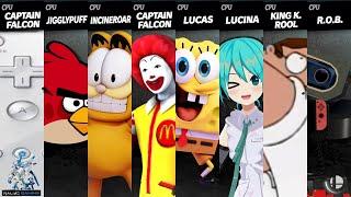 Wiimote vs Red vs Garfield vs Ronald McDonald vs SpongeBob vs Miku vs Peter Griffin vs Switch Rob