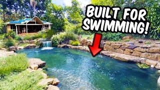 Natural SWIMMING PoolPond with Aquarium Fish