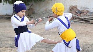 SIKH KIDS AWESOME PLAYING GATKA 2  SHAHEED BABA DEEP SINGH JI SATKAR GATKA AKHARA  2020