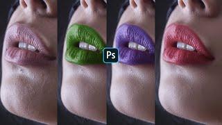 How to change Realistic Lipstick in Photoshop