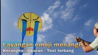 diy membuat layangan hias lucu emoji menangis