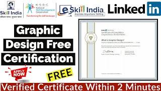 E-SKILL India FREE Verified Certificate  LinkedIn Learning Graphic Design Free Certification