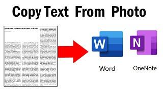 How to Copy Text from Image in OneNote  How to Extract Text From An Image  #OneNote Tutorial