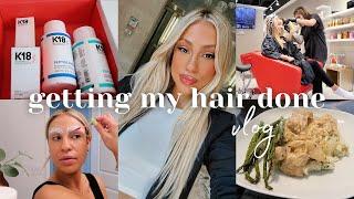 DAYS IN MY LIFE Getting my hair done Bleaching my brows Unboxing a dyson dupe Cooking dinner