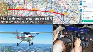 Une vrai navigation VFR sur MSFS  Carte OACI de la Radio-Nav et vos yeux