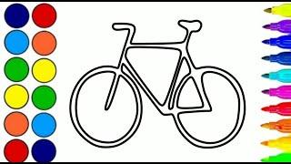 How to Draw a Bicycle ‍️  Toddler Kids Coloring Videos  #FunKeepArt #BeTaiNangTV #ToBiART