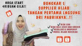 REKOMENDASI 5 SUPPLIER HIJAB TANGAN PERTAMA DI SHOPEE PALING MURAH TERBARU 2022 REALPICT BS DIJUAL