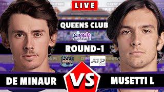 Live De Minaur vs Musetti L Round-1 Queens Club Cinch Championships 2024 London ATP500