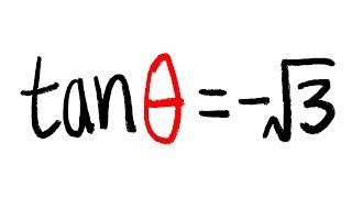 how to solve the trig equation tanθ=-sqrt3 θ in 0 360 precalculus tutorial