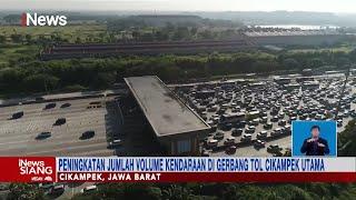 Volume Kendaraan di Gerbang Tol Cikampek Utama Terus Meningkat #iNewsSiang 0605