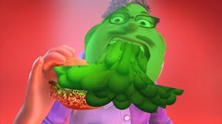 Grubhub Ad but the food makes him vomit