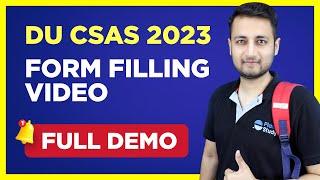 How to Fill DU CSAS Application Form 2023 Phase 1  Step By Step Process with Demo