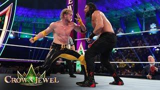 Logan Paul hits Roman Reigns with “one lucky punch” WWE Crown Jewel WWE Network Exclusive