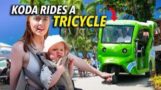 Babys First Tricycle Ride Local Experiences in Boracay