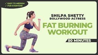 Fat Burning Workout  Fat Loss  50 Mins - Workout with Shilpa Shetty  Bollywood Actress