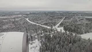 Snowy Approach to Oslo  Landing  141223