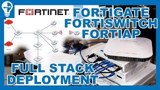 Fortinet Full Stack Configuring FortiGate FortiSwitch FortiAP  SD-WAN VLAN SSID wFortiLink