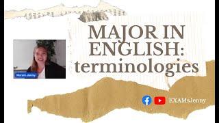 Major in English Terminologies
