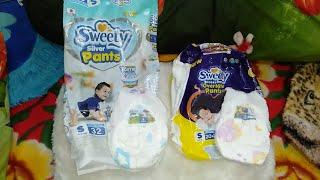 REVIEW DIAPERS SWEETY SILVER PANTS VS SWEETY BRONZE OVERNITE PANTS