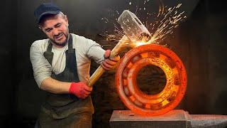 I Made A Sharp Sickle Out Of A Huge Bearing In My Forge