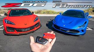 C8 Corvette Z06 v Ferrari F8 Tributo  The Battle Youve Been Waiting For