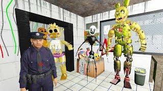 ANIMATRONICS SCARE THE SECURITY GUARD IN FNAF 3 Garrys Mod