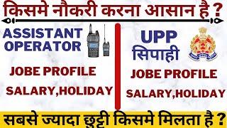 UP POLICE CONSTABLE और ASSISTANT RADIO OPERATOR में कौन सी जॉब अच्छी है सैलरी प्रमोशनछुट्टीHAED