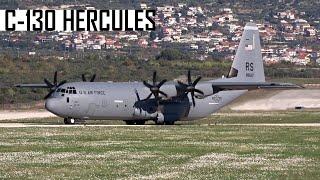 USAF LOCKHEED C-130J HERCULES AMAZING CLOSE-UP TAKEOFF
