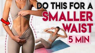 DO THIS FOR A SMALL WAIST  Pilates Tight Waist  5 min Workout