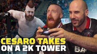 WWEs Cesaro Takes on a WWE 2K19 Challenge Tower