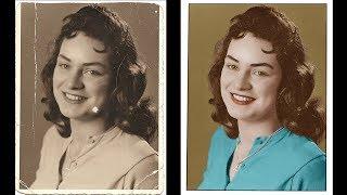 How To Restore and Repair Old Damaged Photo In Photoshop  Colorize Black and White Photo 