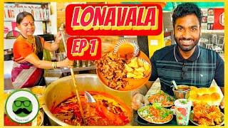 Spicy Buvanchi Misal Lonavala Food Tour EP 1  View Point Maggi  Veggie Paaji