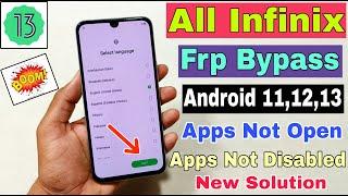 All Infinix FRP Bypass Android 1213  New Trick  Apps Not Open  Android Setup Not Open  Frp Rest