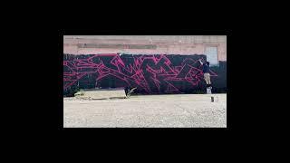 22 ft. Long Hollow Throwie. #art #graffitiart #graff #kansascity #kcmo #paintlife #spraycanart