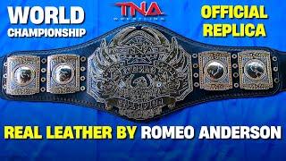 TNA World Title official replica on Romeo Anderson Leather