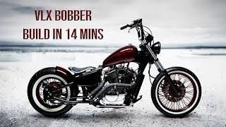 Honda Shadow VLX Bobber Complete Build in 14 minutes ASMR